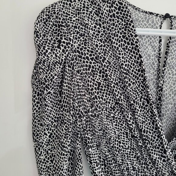 Maje Womens Pomela Animal Print Jumpsuit Size 4 - Picture 4 of 10